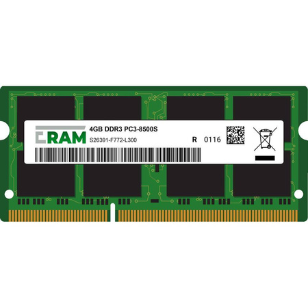 Pamięć RAM 4GB DDR3 do laptopa Lifebook T4410 SO-DIMM  PC3-8500S S26391-F772-L300